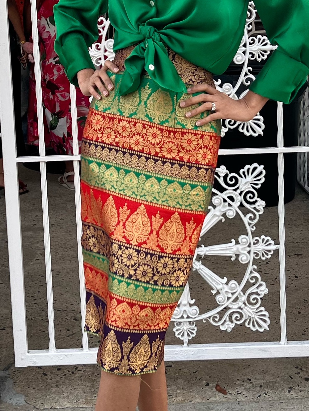Banarsi Indian Pencil Skirt